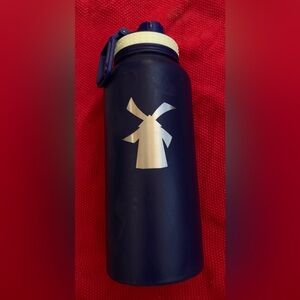 Dutch Bros Navy and Silver Thermos